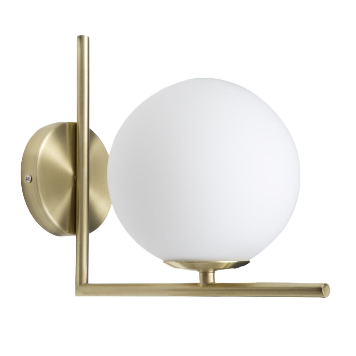 Lampa ścienna ferretti GLAMY nowoczesny design złoty metal i mleczne szkło