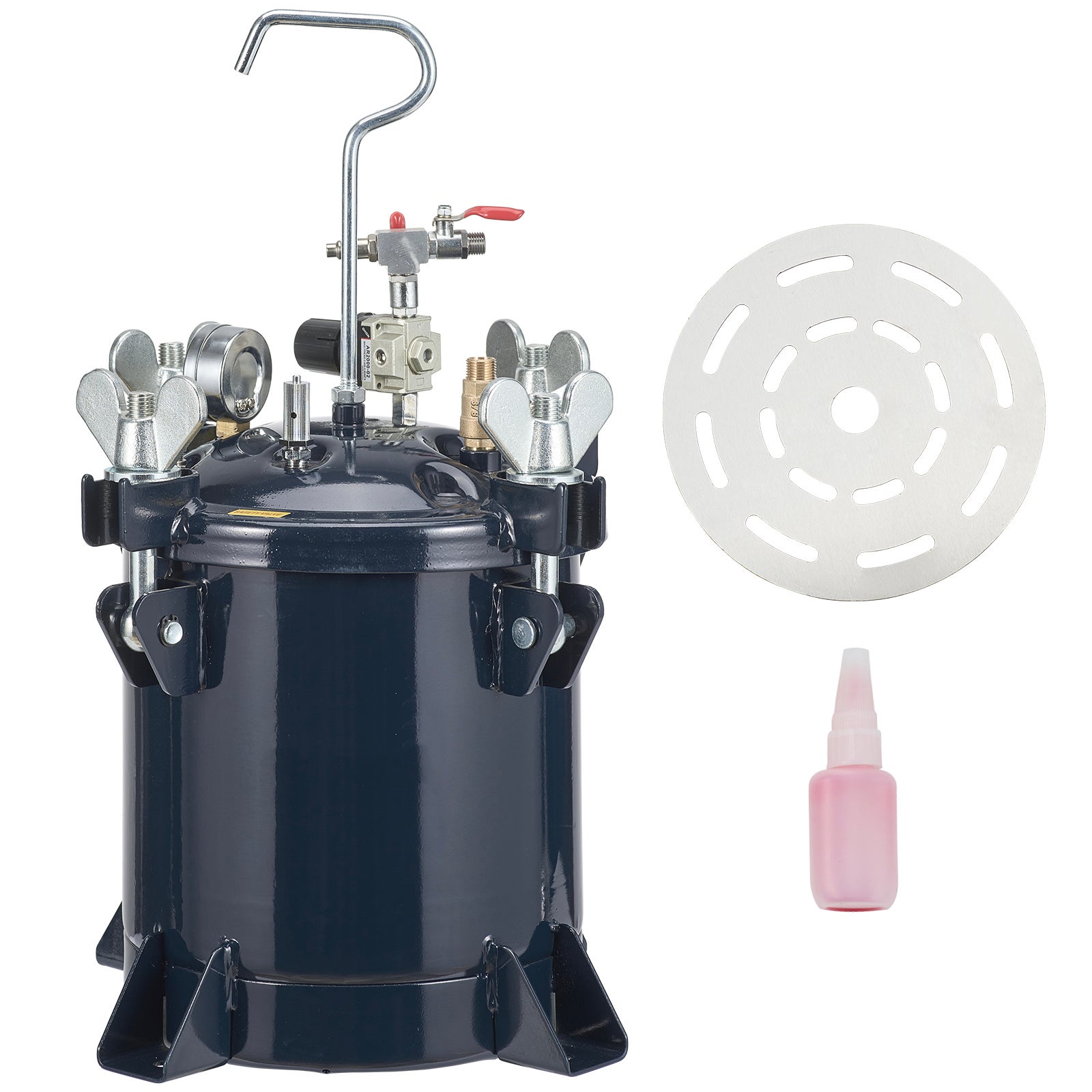 Pistolet à Peinture SucceBuy Réservoir de peinture à air comprimé 10 L/2,5 gal,support en métal et produit d'étanchéité pour réparation de fuites - 3