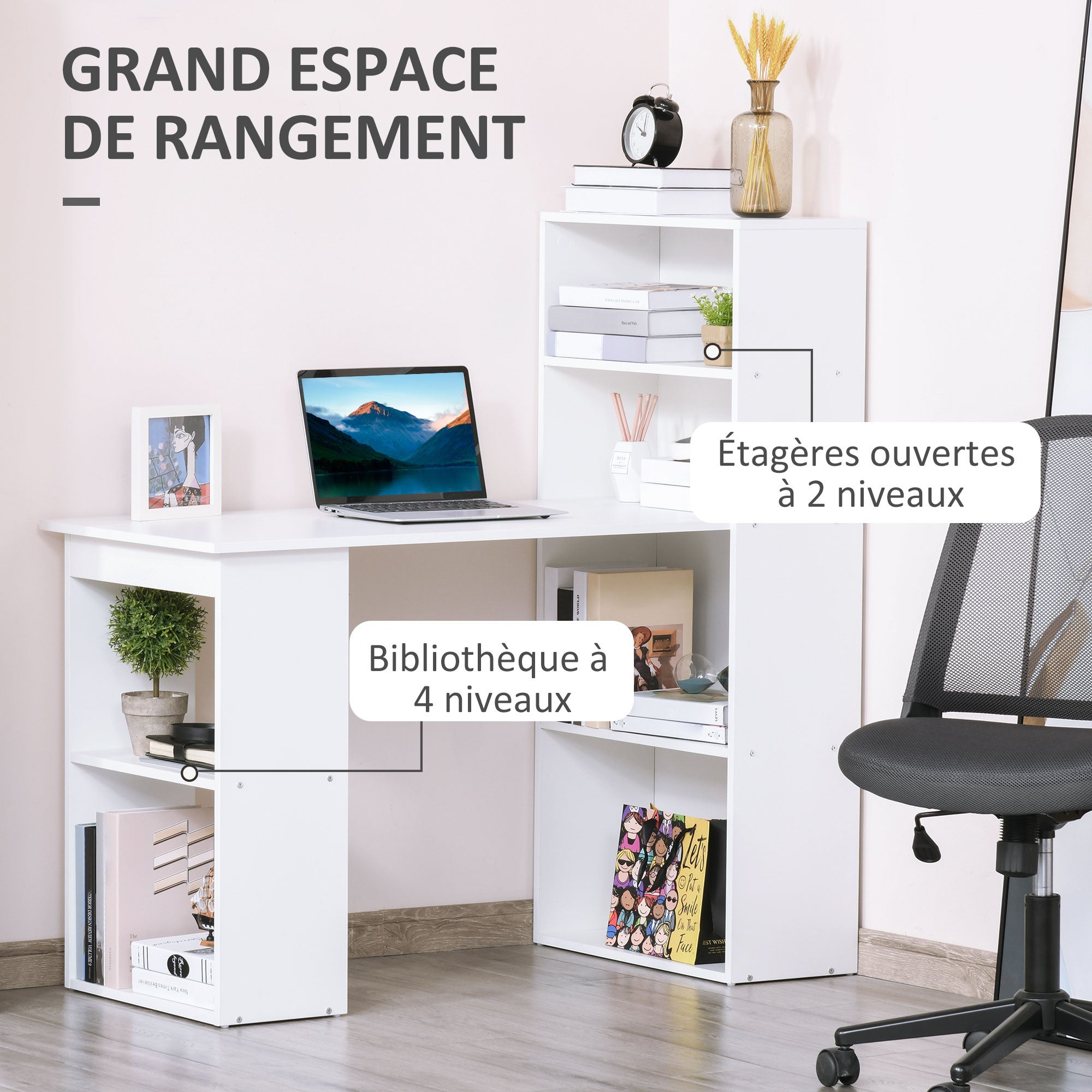 bureau Bois HOMCOM - 5