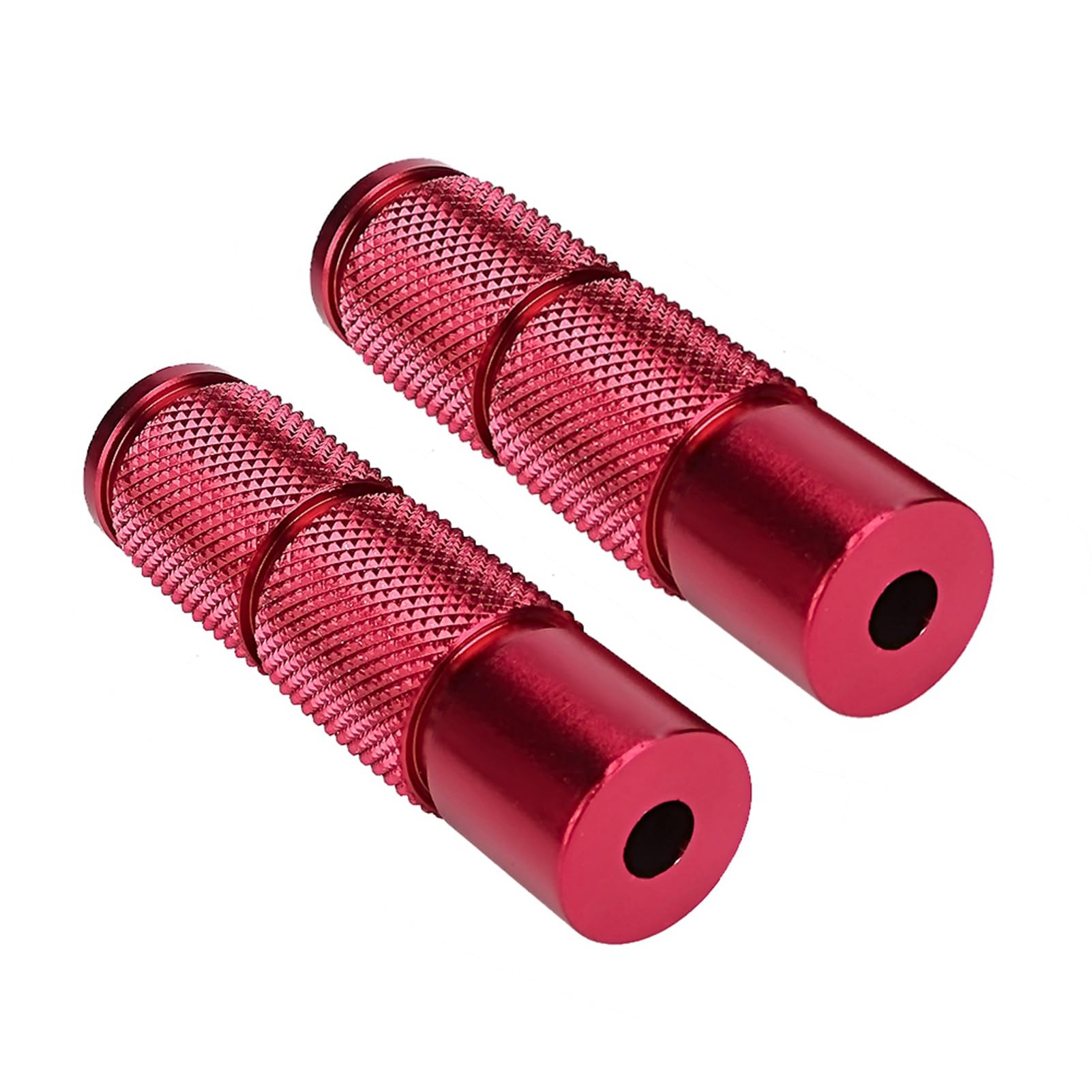 Lot 2 Repose-Pieds BMX / VTT Alliage Aluminium – Antidérapants, Axe 3/8", Blanc