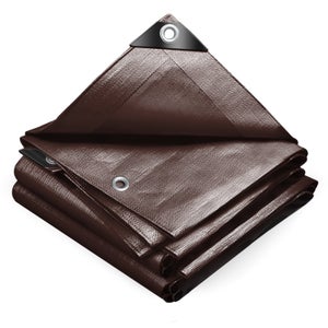 Telo protettivo in polietilene occhiellato L 12 m x H 8 cm 250 g/m²
