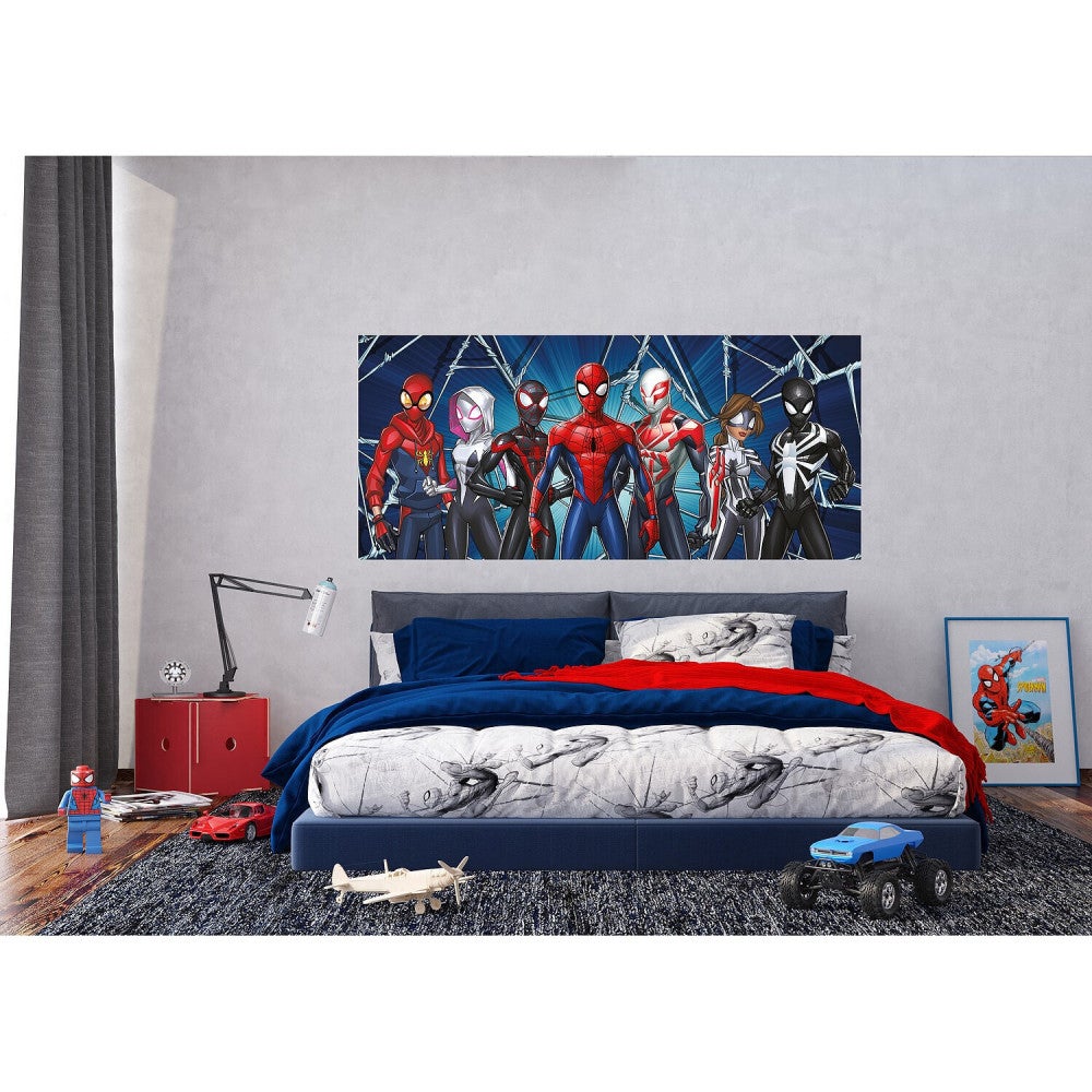Poster géant - Disney Marvel Avengers Spiderman Miles Morales 7 personnages debout- 202 cm x 90 cm - 3