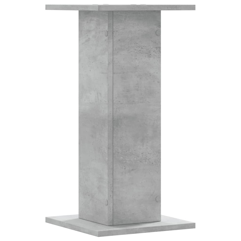 Supports pour plantes, 2 pièces, gris béton, panneau de bois - 6