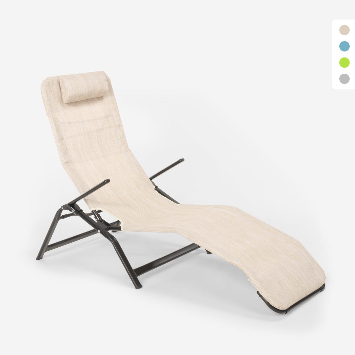 Lettino spiaggia giardino pieghevole sdraio reclinabile basculante