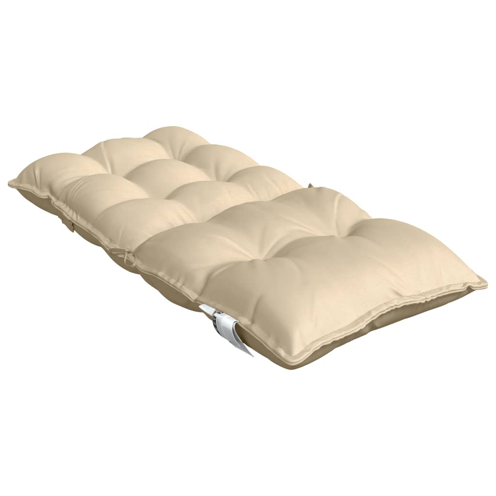 Lot de 4 Coussin d'extérieur | Coussins de chaise à dossier bas beige tissu oxford CFW64366 - 5