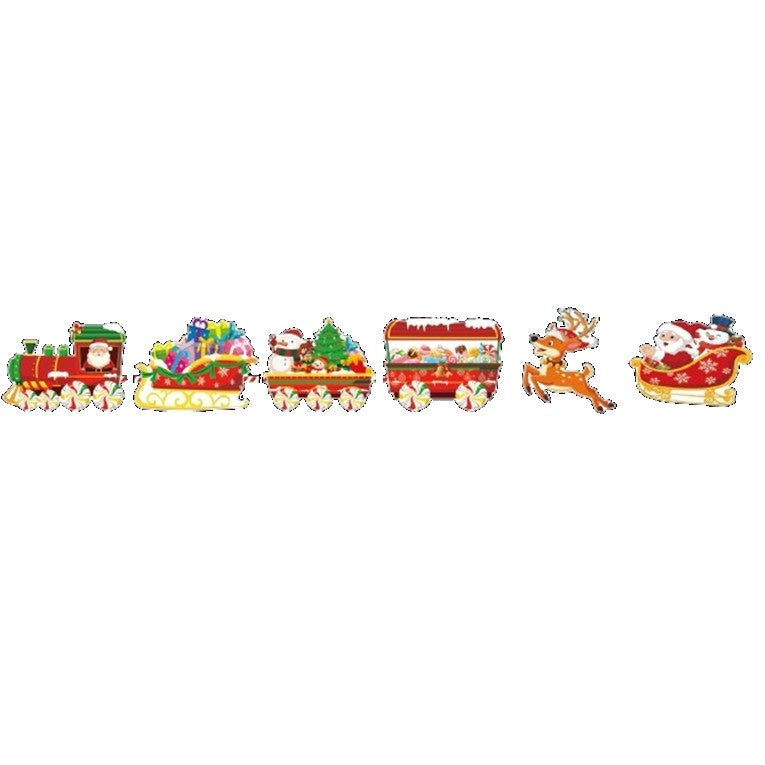 Decoratiune de Craciun Flippy pentru gradina tip trenulet, 6 figurine
