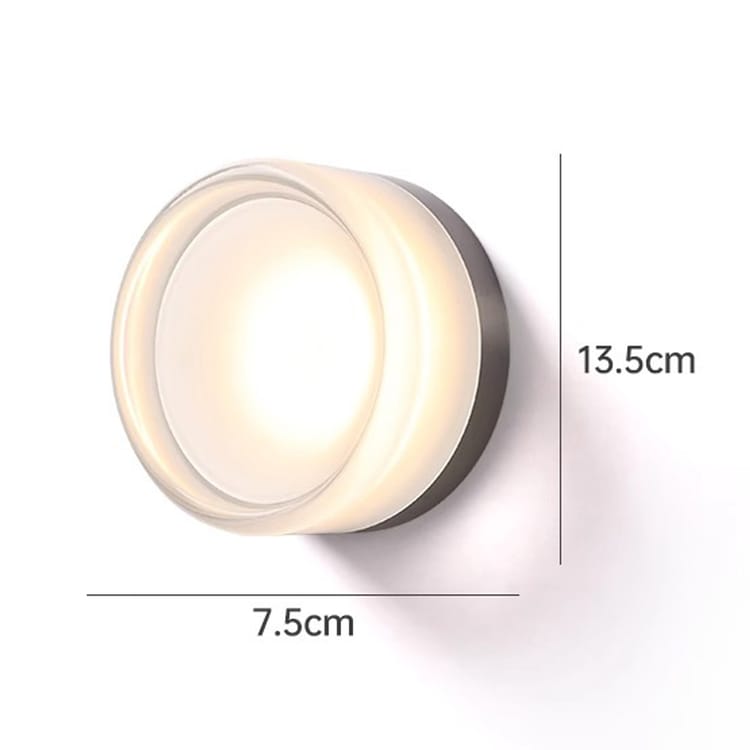 Aplique de pared de vidrio, diseño minimalista moderno, ideal para hoteles, pensiones, dormitorios, lámpara de pared decorativa - Blanco - 2