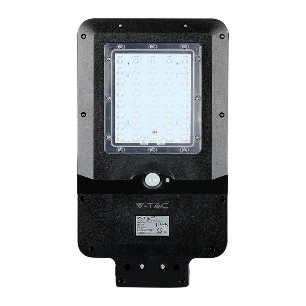 Lampa uliczna LED SMD 15 W z panelem słonecznym, czarna, 6000 K, IP65