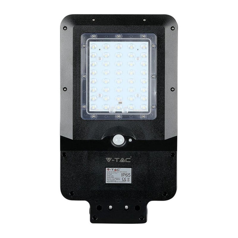 Lampa uliczna LED SMD 15 W z panelem słonecznym, czarna, 6000 K, IP65