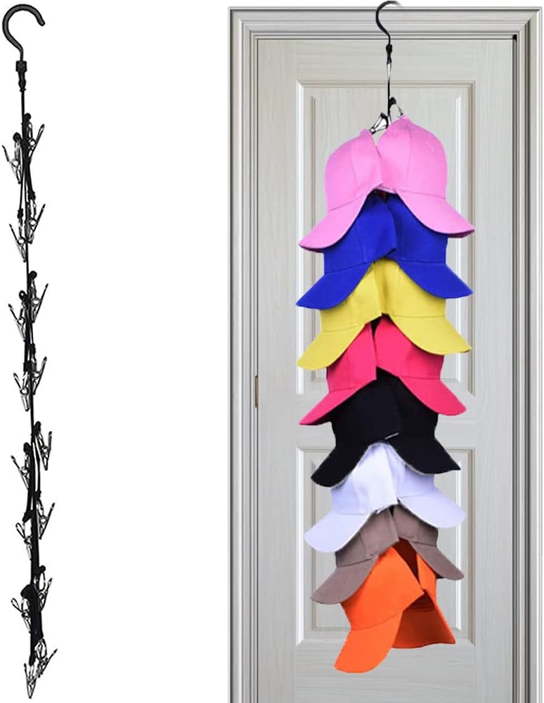 Wieszak na czapki, organizer ścienny na czapki, przechowywanie czapek baseballowych, wieszak na kapelusze, odpowiedni do czapek i szalików