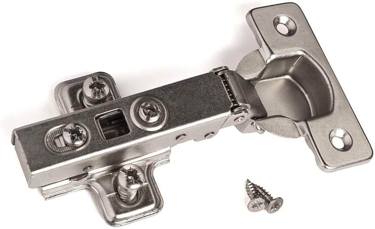 Kit 10 Cerniere AMMORTIZZATE Soft - Battuta Esterna (Collo 0) + Basetta eurovite + Viti. Cerniera per Armadio Ante Mobili Mobiletti Cucina - 6