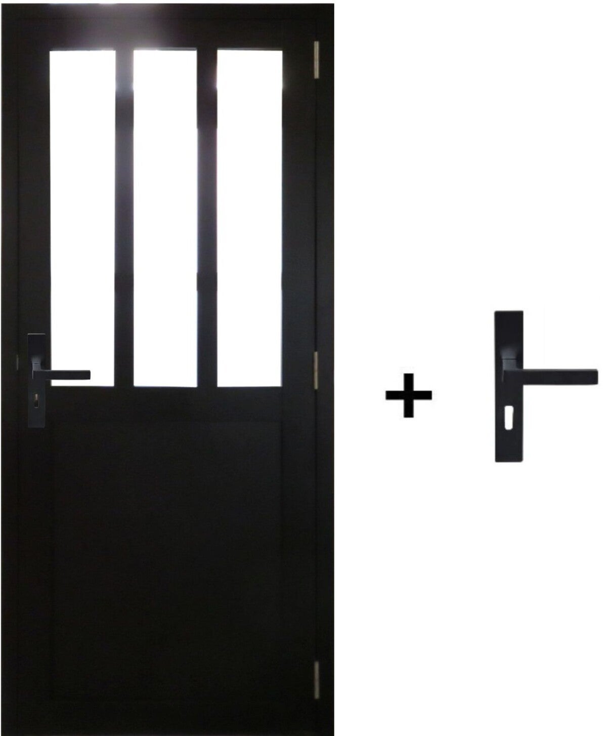 Bloc Porte Atelier Noir H204 X L83 Poussant Gauche Côte Tableau ...