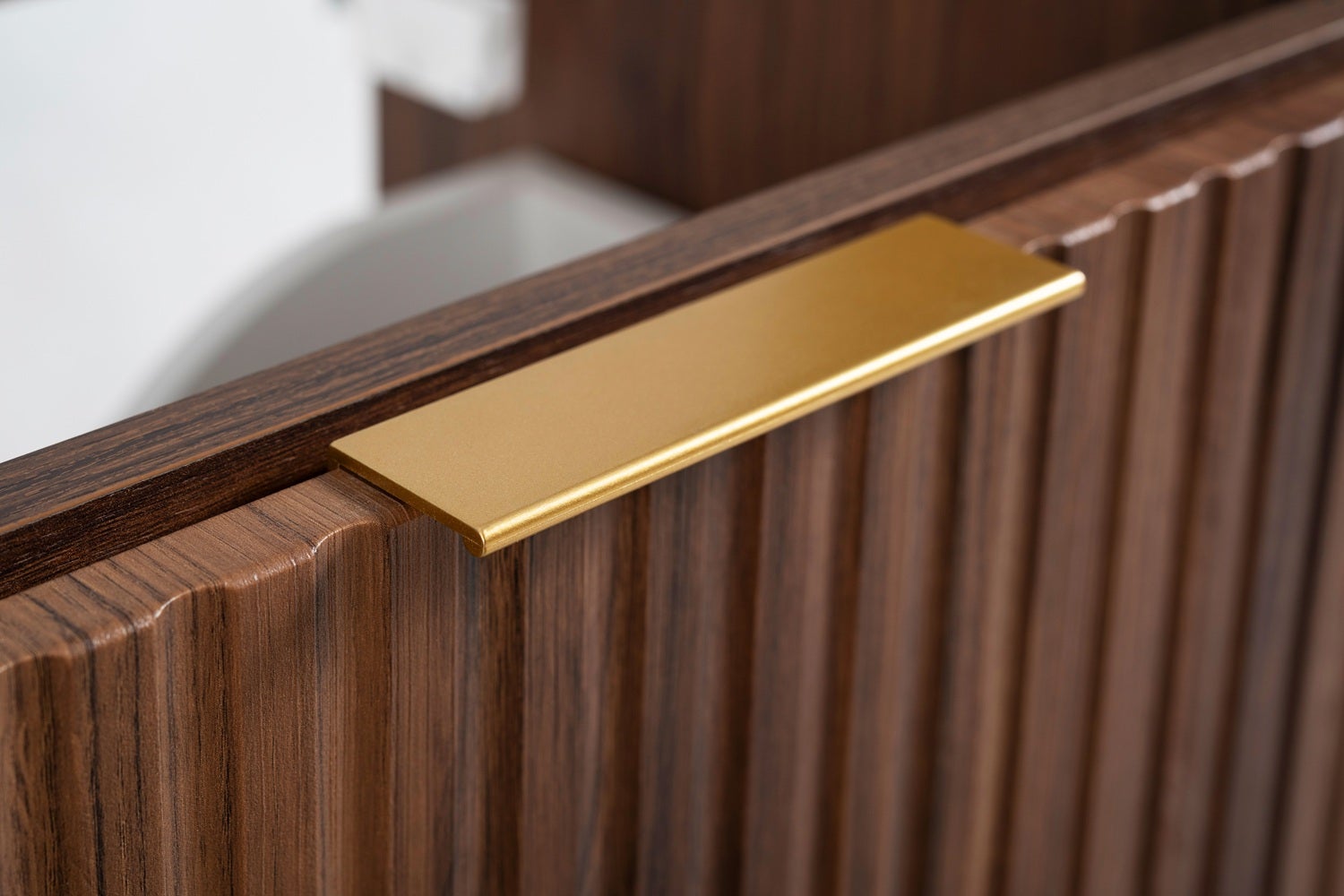Meuble suspendu sous lavabo FLOW noyer foncé 120 cm - 9