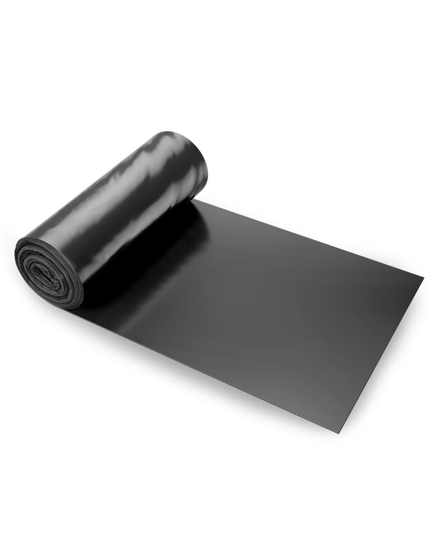 Lona plástica reforçada,VEVOR 0,1 mm,rolo polietileno grosso,0,91x15,24 m,preta,multiuso,proteção pintura,barreira de vapor