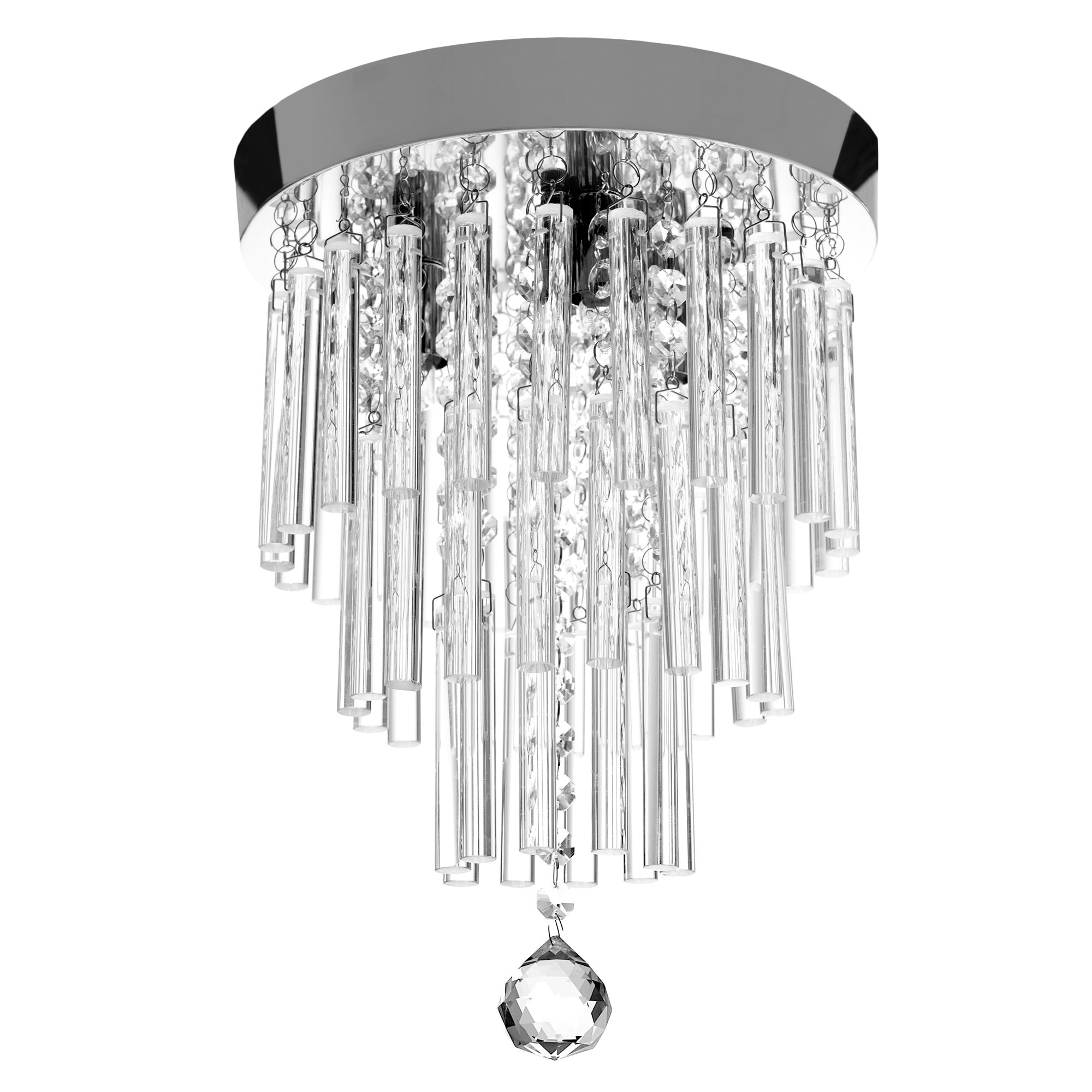 Lampa Sufitowa Kryształowa Toolight App787-3C Transparentny