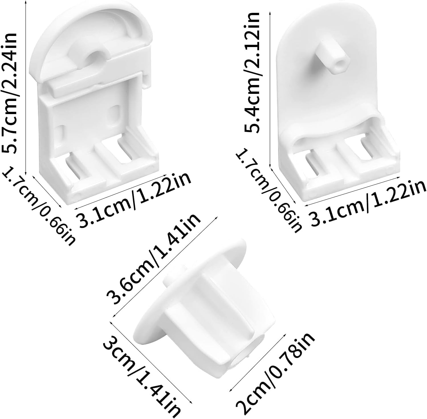 Kit Di Riparazione Per Tende A Rullo, Supporto A Morsetto In Plastica Bianca, Ricambio Per Tende Plissettate, Installazione Senza Viti, Per Finestre E Porte