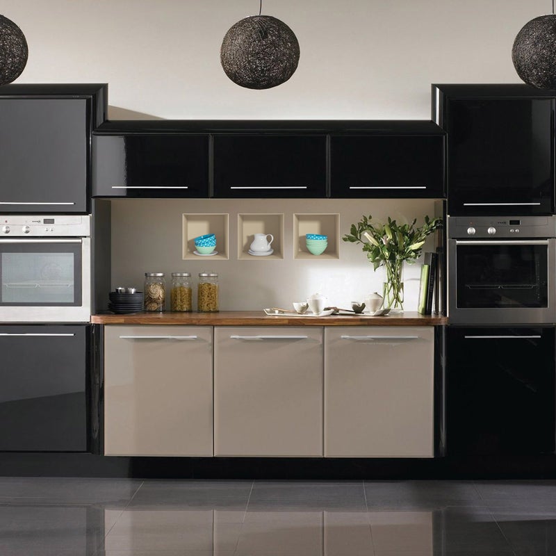 Pegatina de efecto 3d items for the kitchen - adhesivo de pared - revestimiento sticker mural decorativo - 40x120cm