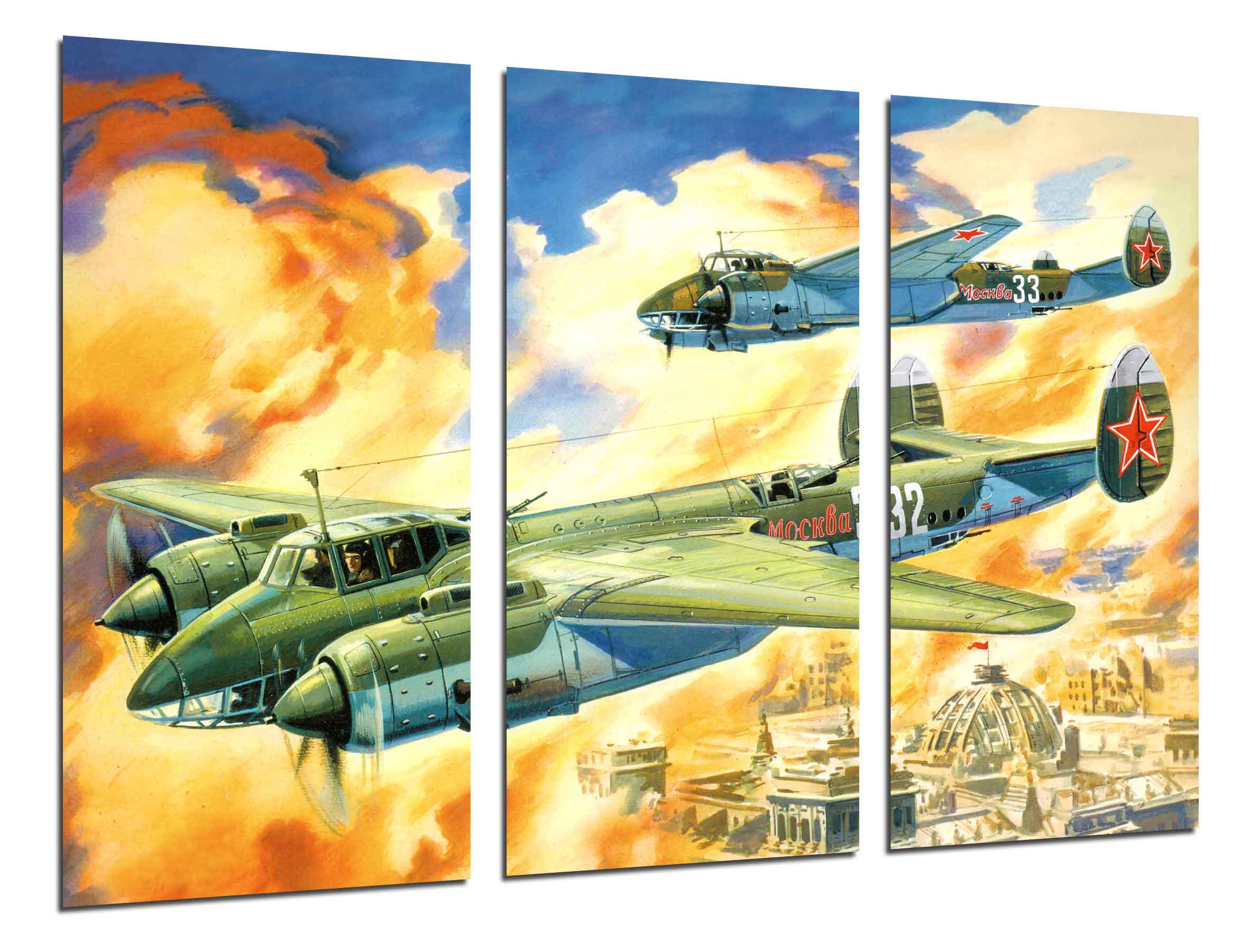 Aviacion, dibujos aviones antiguos, aviones de guerra, impresión fotográfica sobre madera, cuadro moderno decorativo