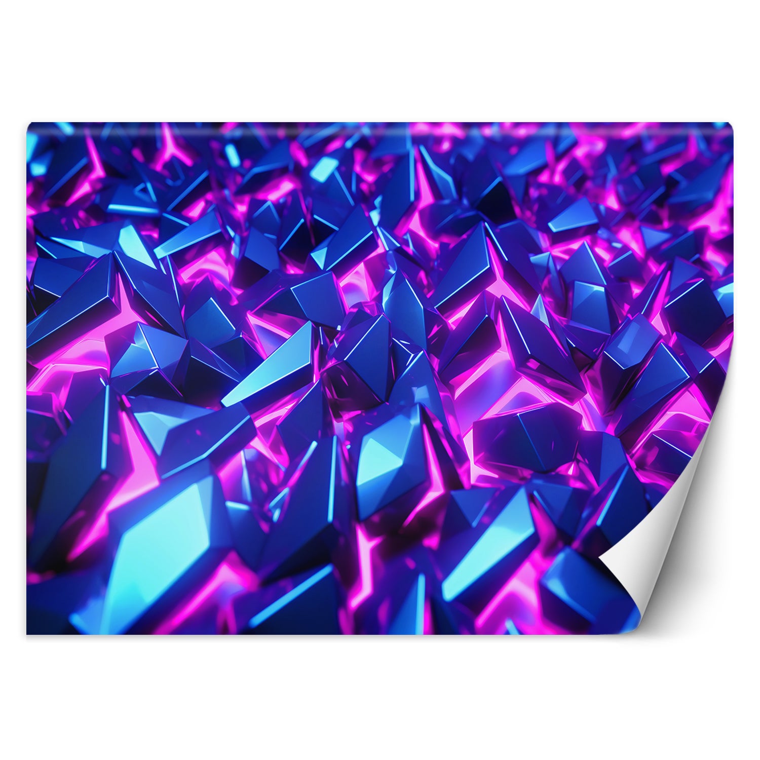 Fototapeta, Neonowe kryształy 3D 100x70