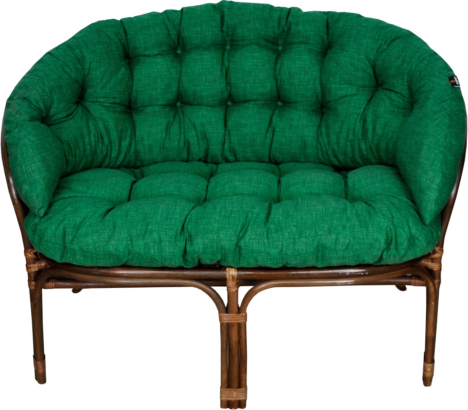 Poduszka na sofę rattanową wiklinową AMPO zielony 1 szt.