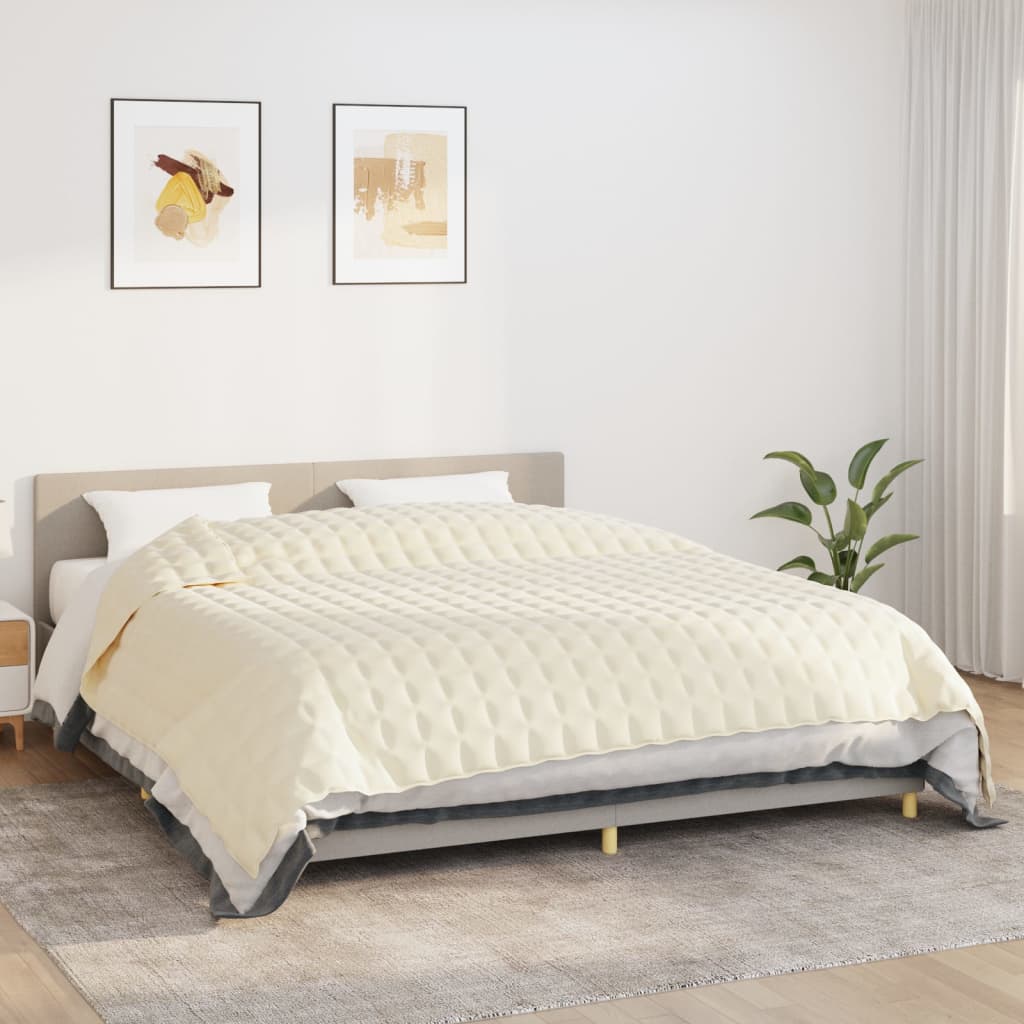 Home - Couverture lestée Crème clair 135x200 cm 10 kg Tissu Home - Couverture lestée Crème clair 135x200 cm 10 kg Tissu