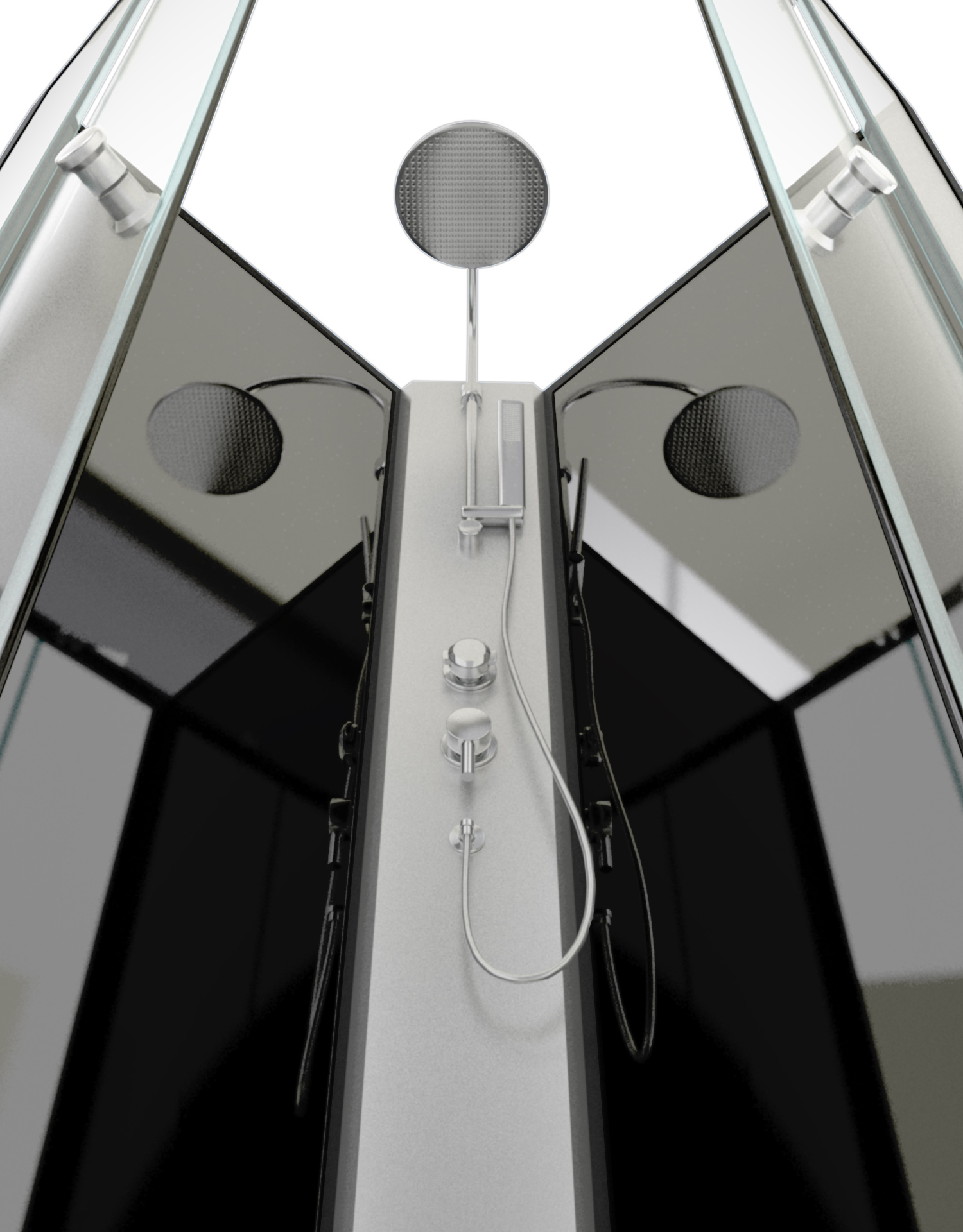 Cabina doccia da 1/4 cerchio 85x85x225cm - Nebulosa - 2