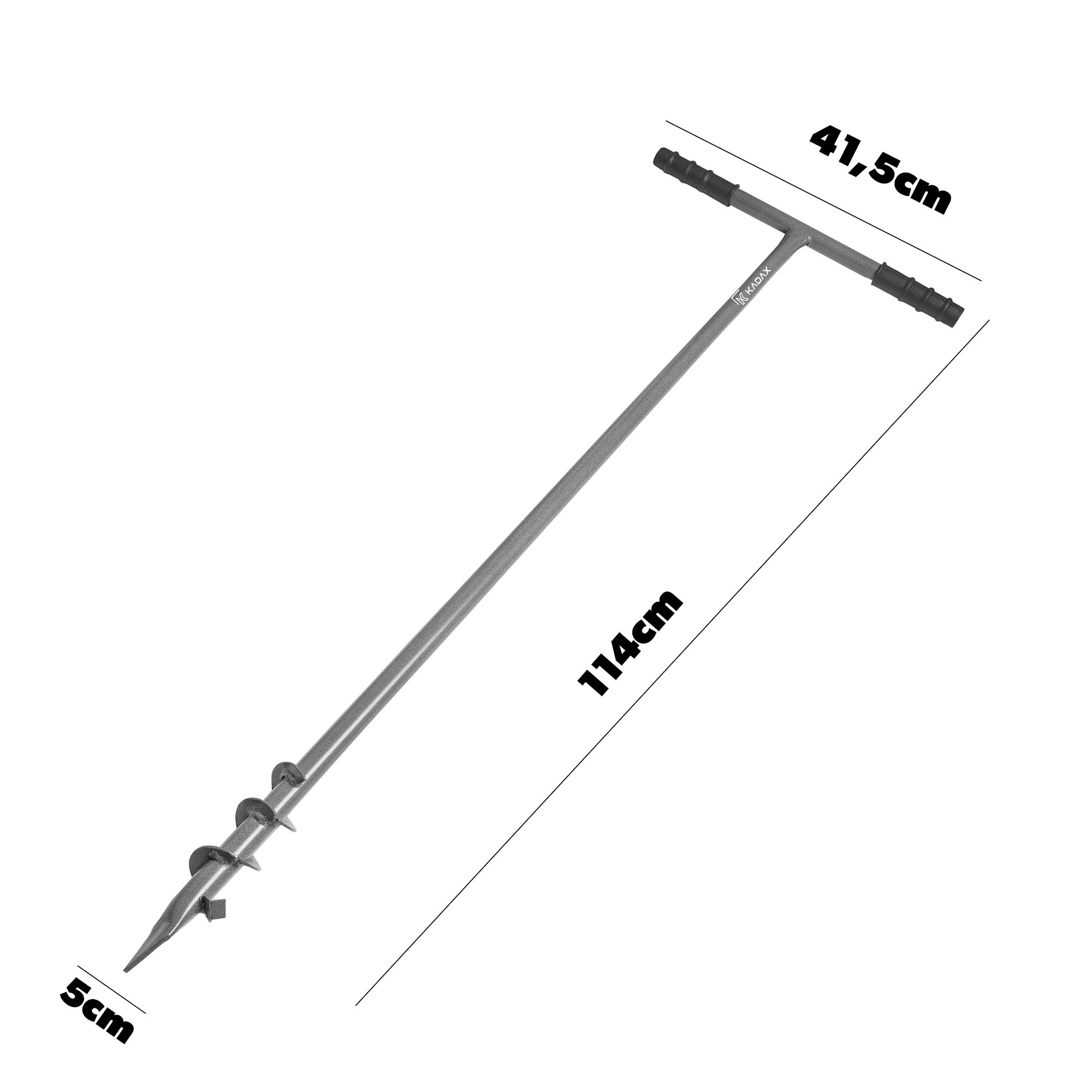 KADAX Trivella Manuale Con Manico Antiscivolo Per Installazione Di Recinzioni E Pali, Trivella A Mano In Metallo Per Trapano Da Terreno (80 Mm
