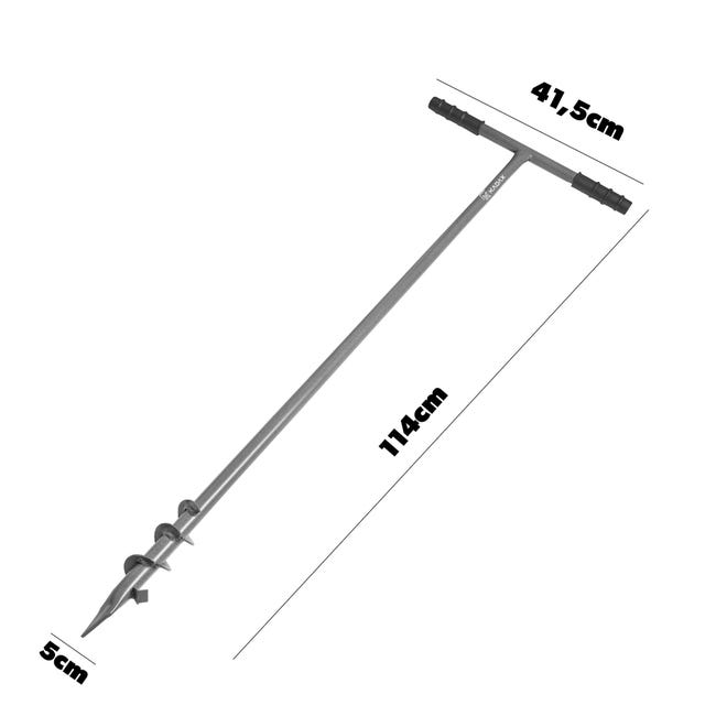 KADAX Trivella Manuale Con Manico Antiscivolo Per Installazione Di Recinzioni E Pali, Trivella A Mano In Metallo Per Trapano Da Terreno (80 Mm