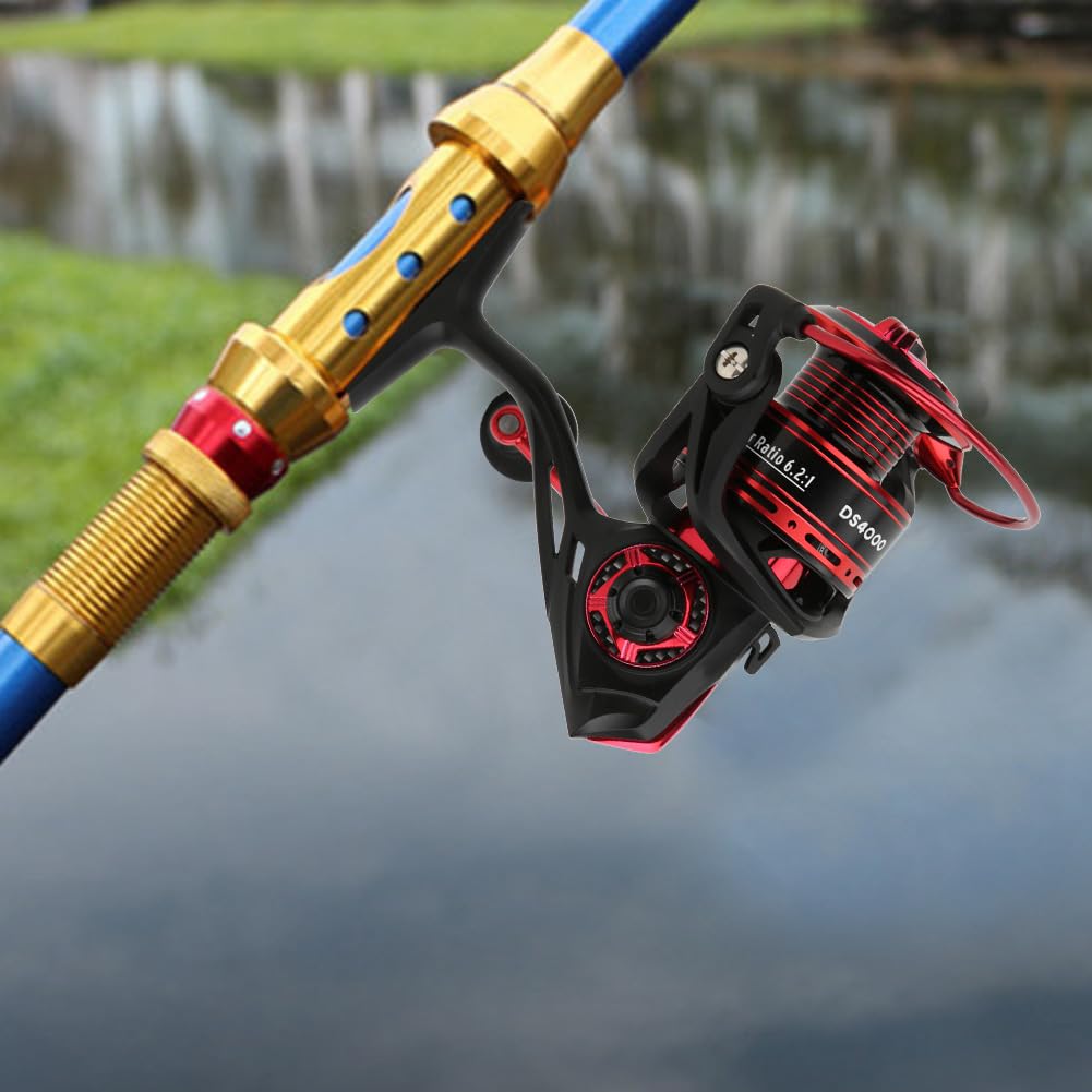 Accessorio per attrezzatura per mulinello da pesca con bobina da pesca in metallo resistente con 5 + 1 cuscinetti (DS4000) - 4