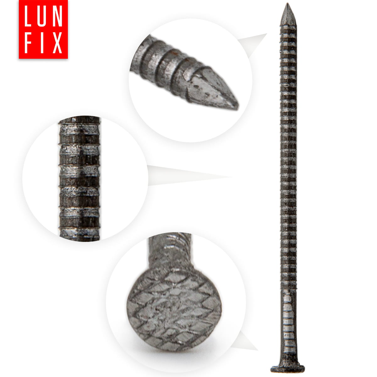 Gwoździe pierścieniowe 3,1x40 mm 1kg ok. 370szt. - 4