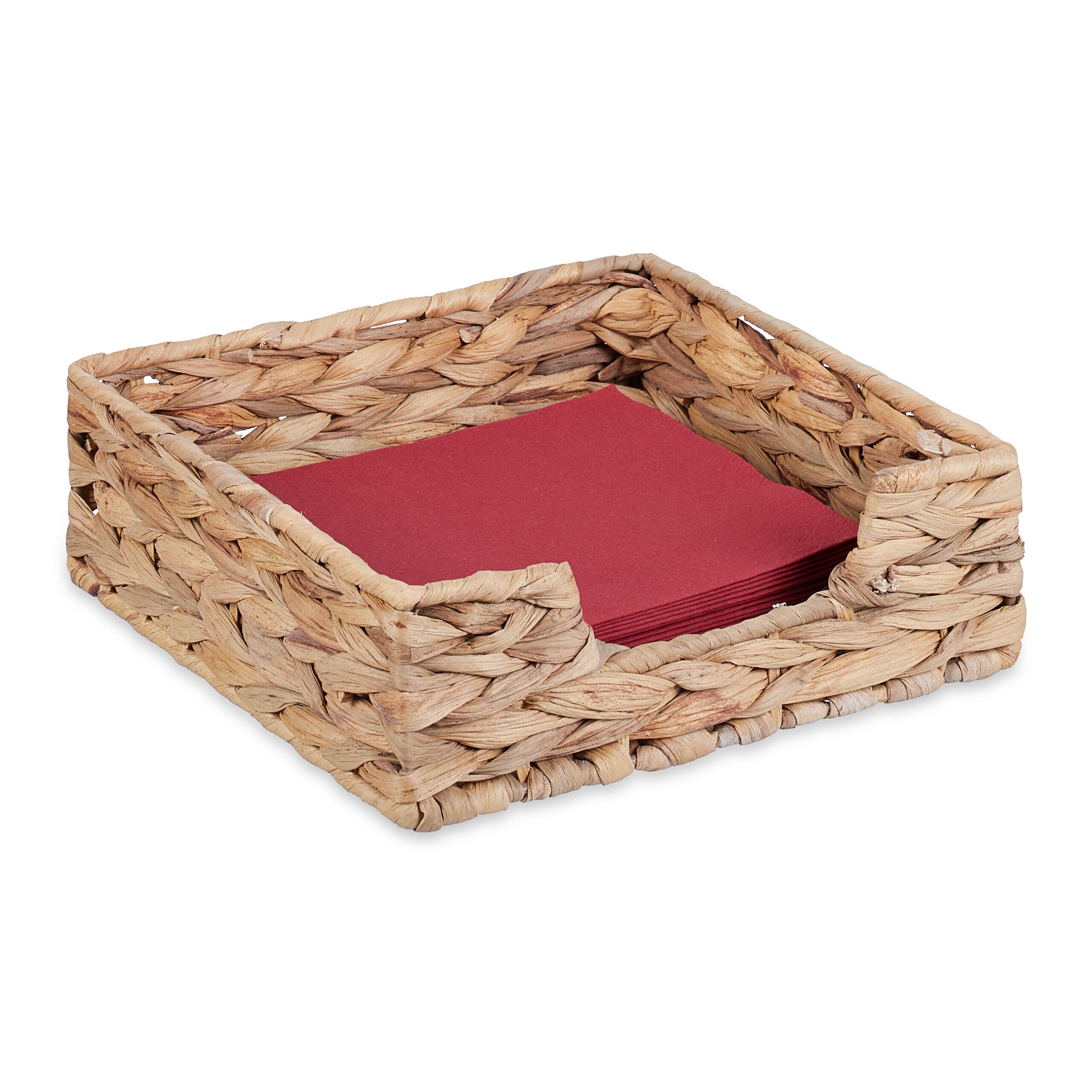 PRATYAHARA Set 20 Portatovaglioli Rotondi In Vimini Di Giacinto D'Acqua Naturale, Fatti A Mano, Rustici