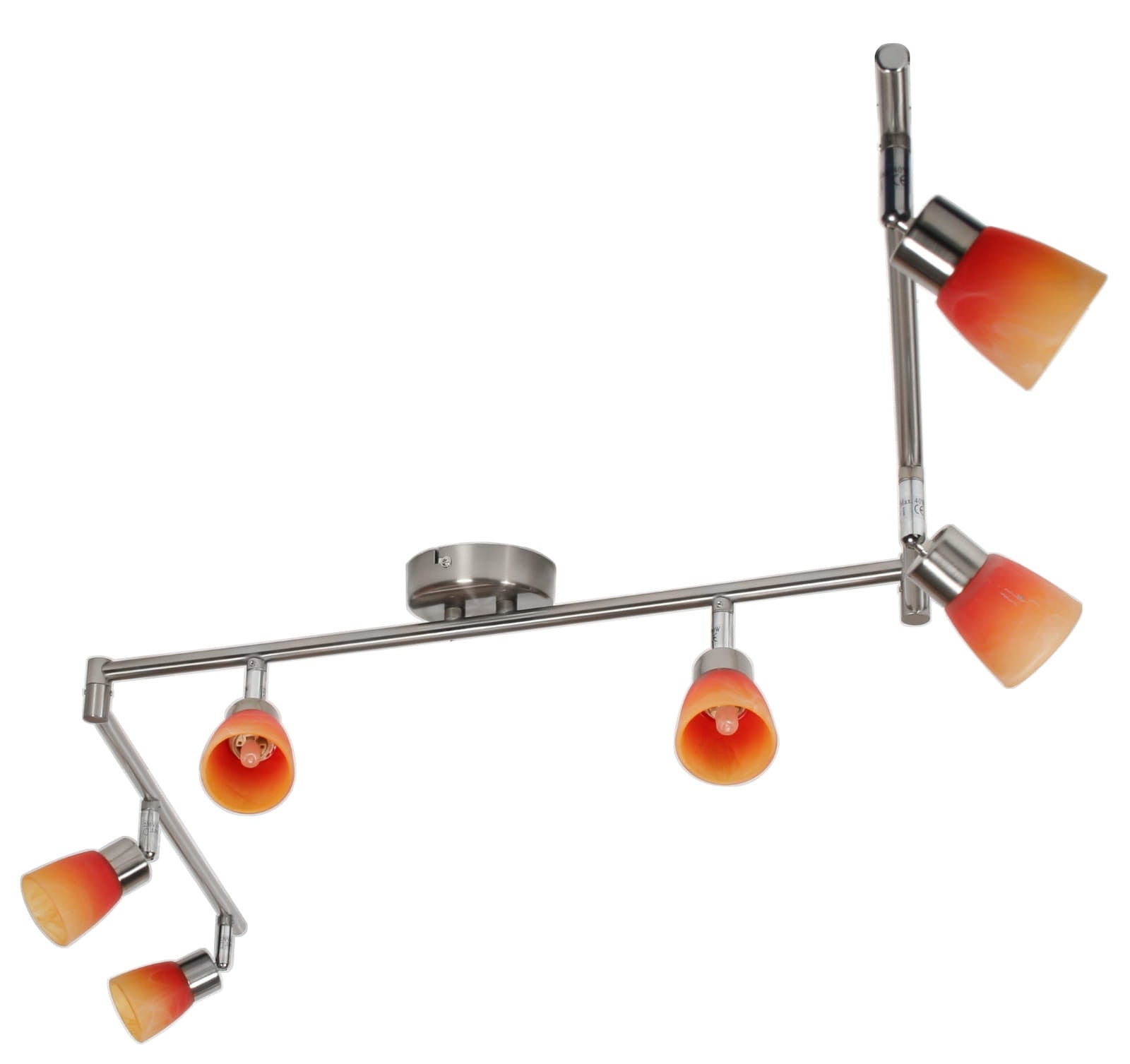 Lampa wisząca Drops satyno-pomarańczowa 6xG9x40W wym: 18 x 165 x 10 cm metal Candellux