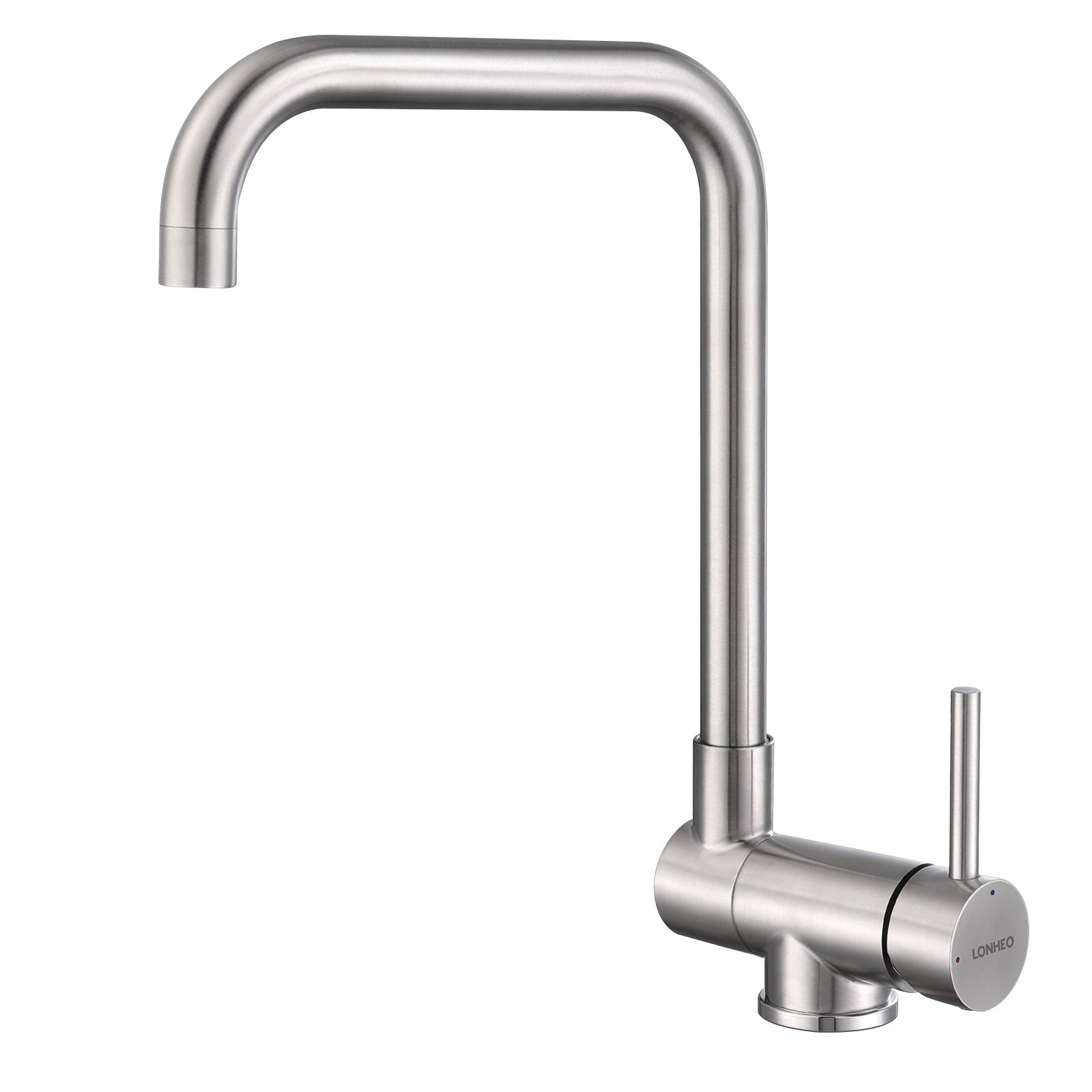 Lonheo max Robinet de Cuisine Rabattable 2 Jets aux Choix, Mitigeur Evier Repliable en Inox Brossé devant Fenêtre, Mitigeur d'évier Pliable - 5
