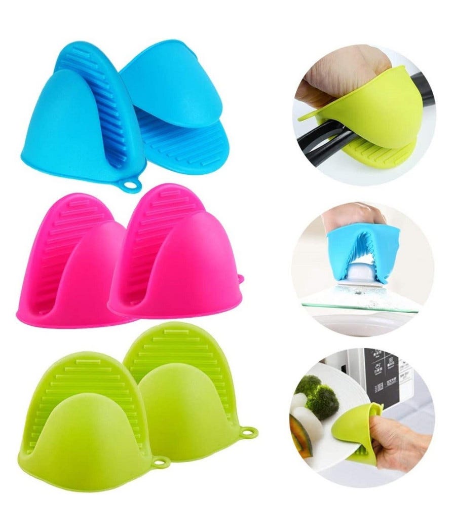Guanti da forno in silicone: set di guanti da cucina, resistenti al calore, 230 °C, 2 guanti da forno, 2 sottopentola, 2 piccoli manici per cucina, cottura, barbecue, forno a microonde, grigio Guanti da forno in silicone: set di guanti da cucina, resistenti al calore, 230 °C, 2 guanti da forno, 2 sottopentola, 2 piccoli manici per cucina, cottura, barbecue, forno a microonde, grigio