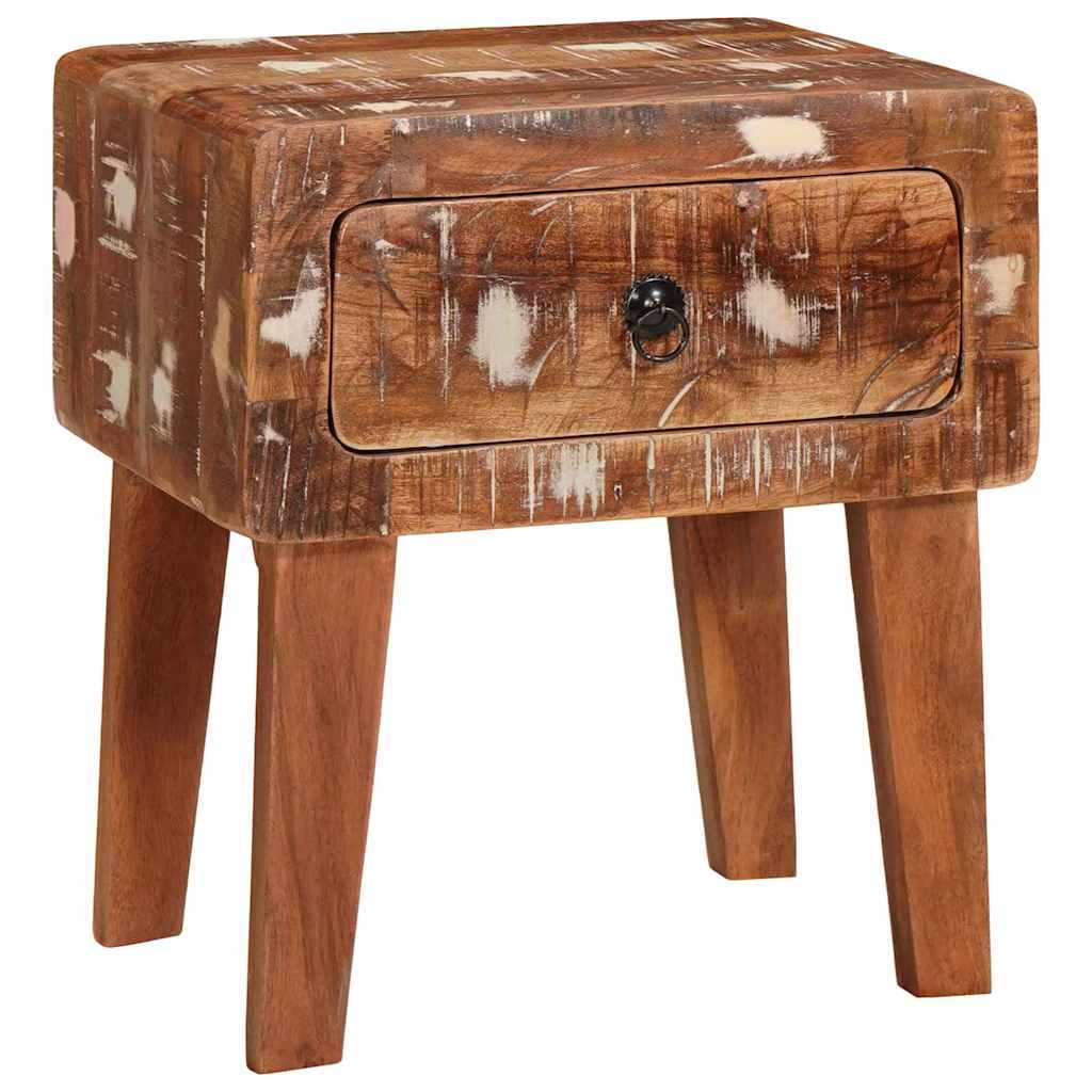Stolik końcowy Brązowy 40 x 32 x 46 cm Lite Drewno Recyklingowe vidaXL