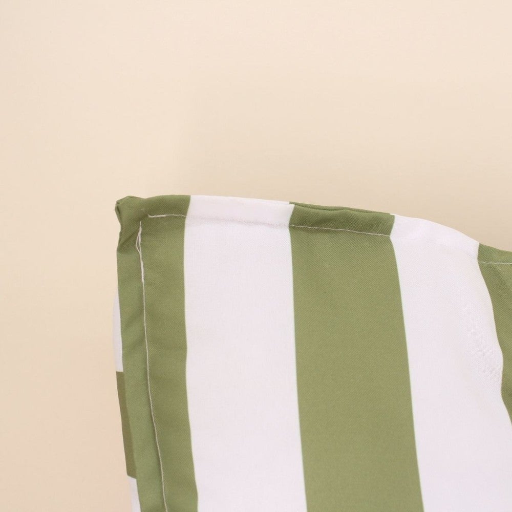 Matelas de sol outdoor déperlant rayé vert, blanc 115x75cm - Ornami - 4