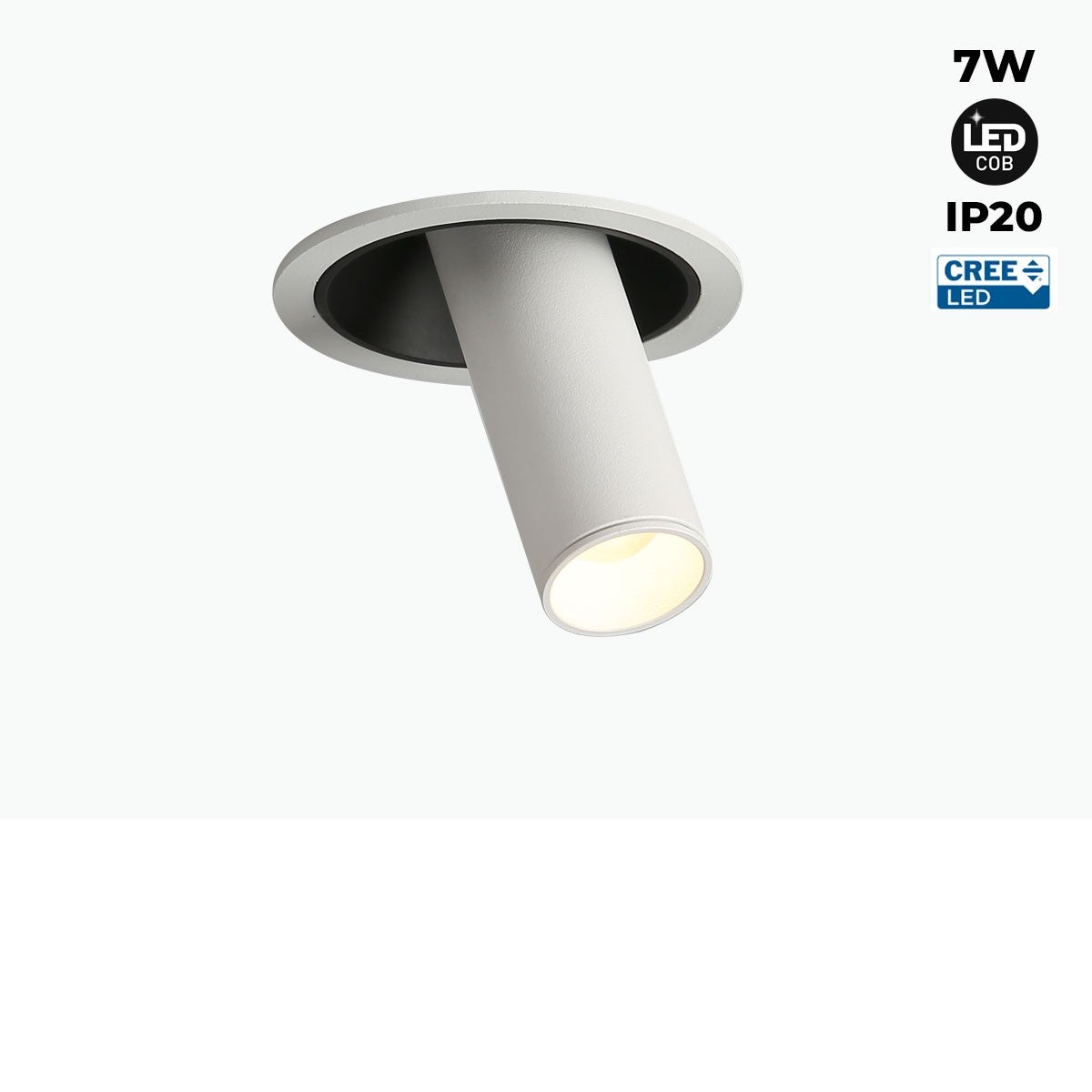 Foco Empotrable LED De Aluminio / Blanco / Redondo / Incl