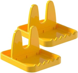 Supporto Pieghevole Per Cucchiaio E Coperchi - Organizzatore Da Cucina In Polipropilene, Portautensili Salvaspazio, 18.5x16x2.5 Cm - 2
