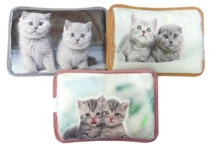 Borsa Acqua Calda Elettrica Con Tasca Scaldamani Scaldapiedi Per Divano Letto Gatto Gattini Ricaricabile A Corrente | Leroy Merlin - Foto 5