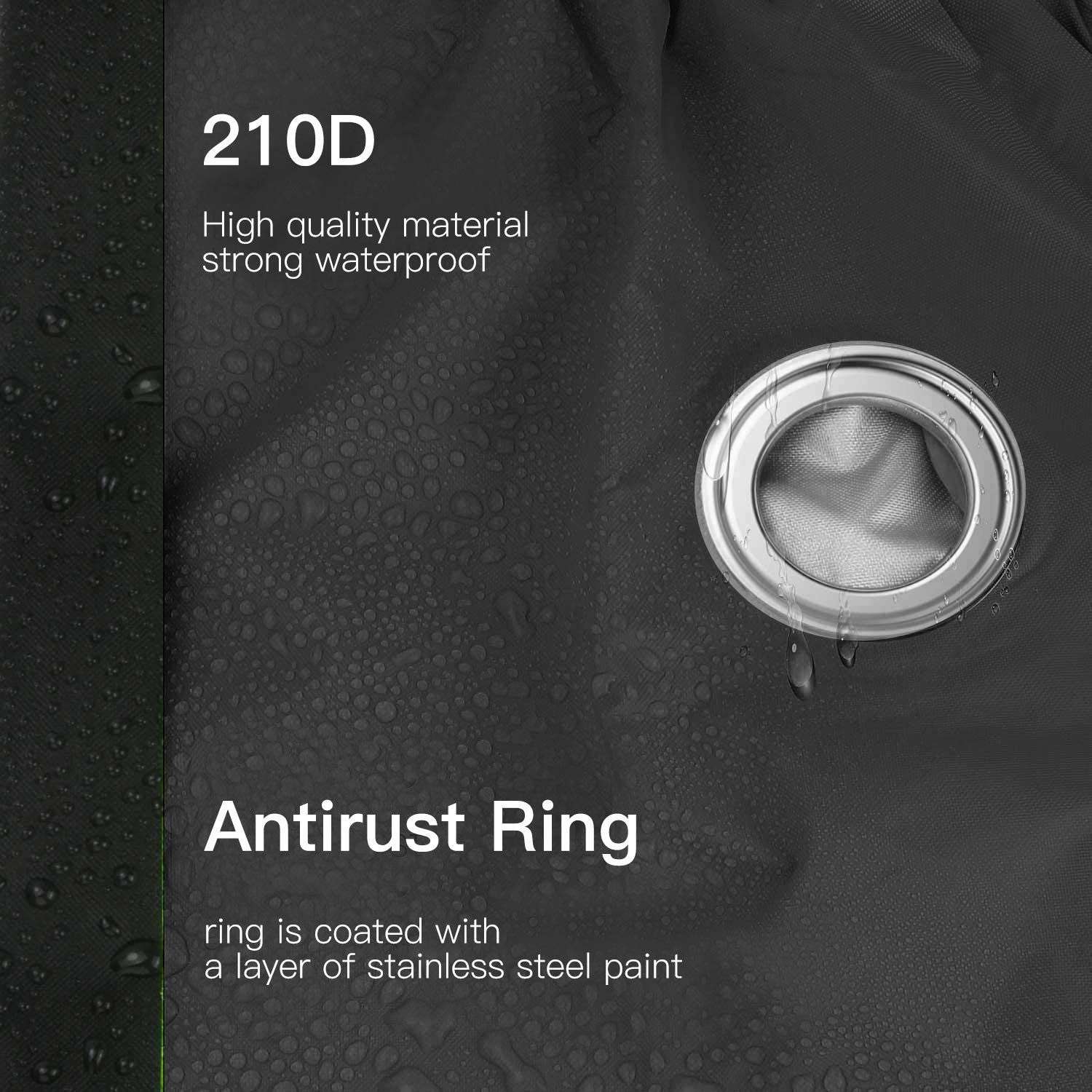 Housse de vélo pour 2 vélos Tissu Oxford 210D imperméable de vélo extérieure,200x70x110cm,noir - 3