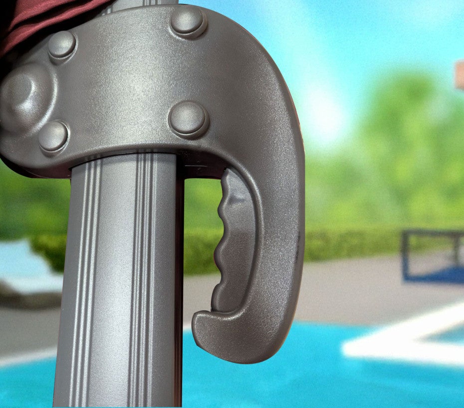 Parasol déporté 3x3m - bleu canard - SUNKING - 3