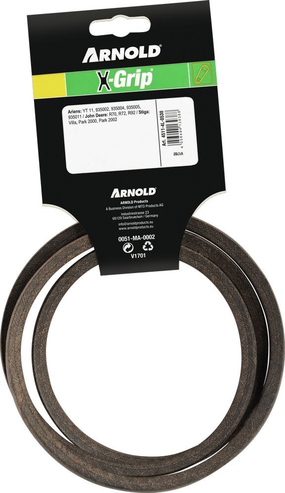 Courroie trapézoïdale X-Grip V de type 4L530 - 4