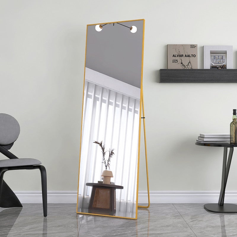 Miroir Intégral Suspendu, 53 x 162 cm, Miroir rectangle, Cadre en Alliage d'Aluminium, Verre Trempé, pour Chambre, Salon,Dressing - 2