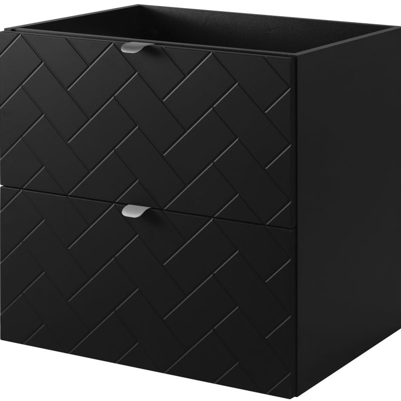 Szafka łazienkowa MADIS 60 cm czarna frezowane szuflady wisząca nowoczesna