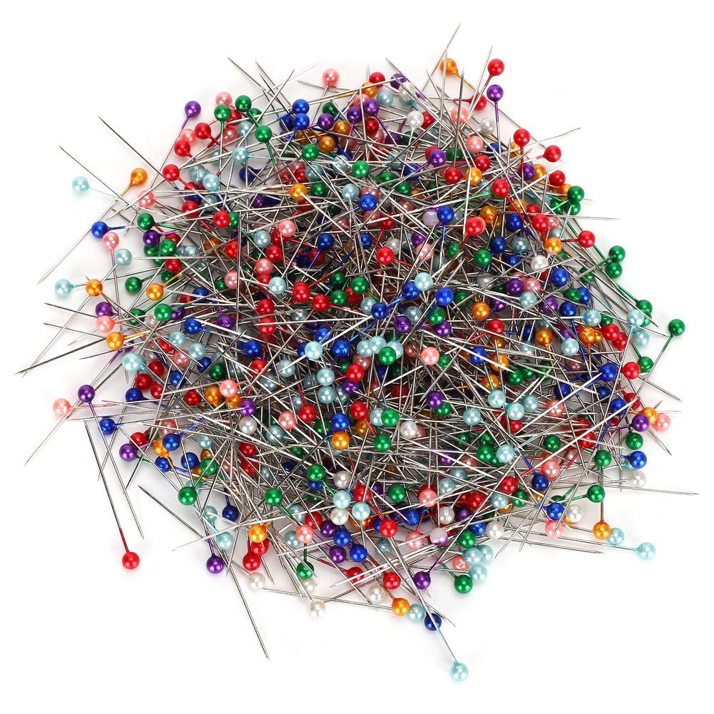 100 épingles à Tête Perlée Pour Couture Et Bricolage – Idéales Pour Sac à Main, Cadre, DIY – Avec Support De Base