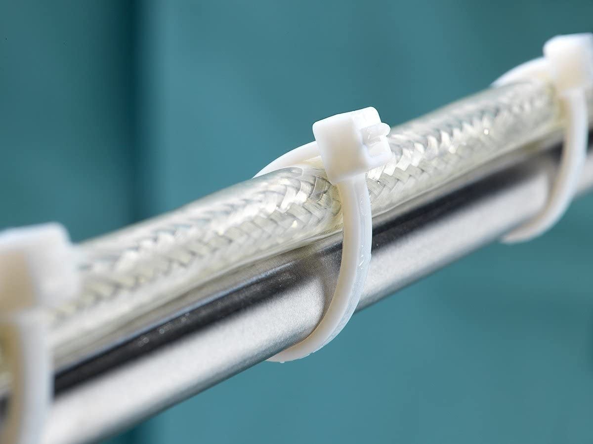 Colliers de fixation en nylon. Blancs. 6,8x150 - 50pces - 4
