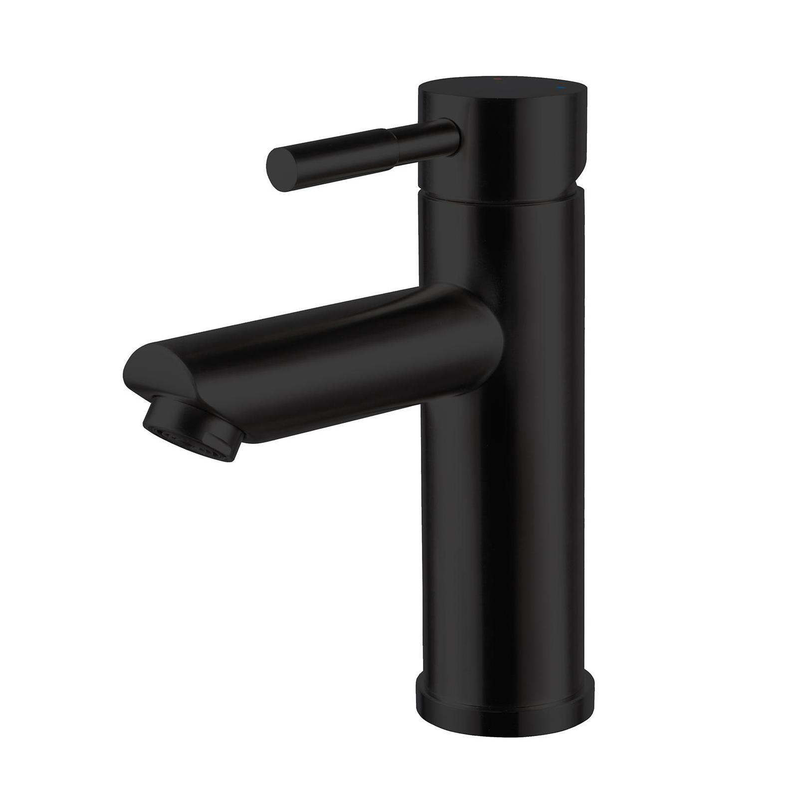 Ensemble simple vasque SORRENTO 60cm avec plan céramique et robinet noir - 7