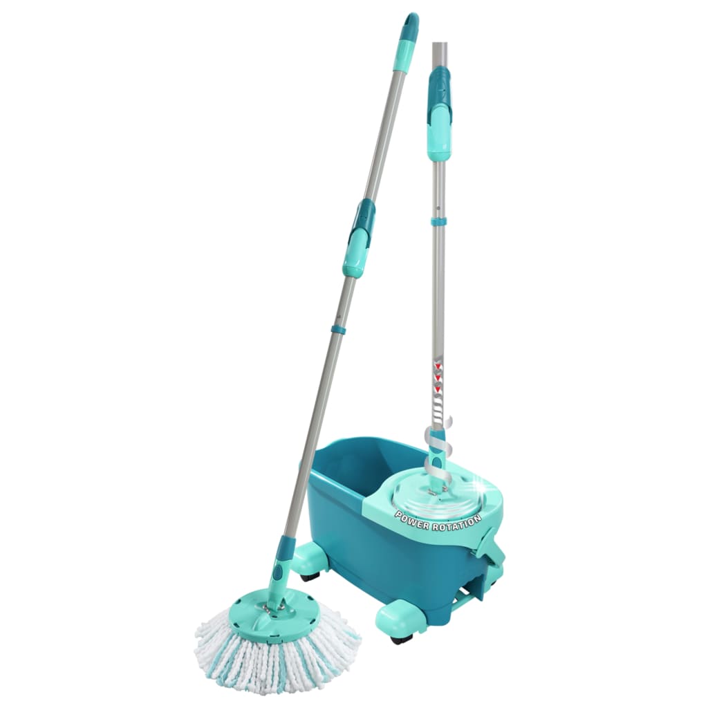 Set balai serpillère avec seau essoreur à roulettes Clean Twist Disc Mop Ergo Mobile 52102 Leifheit, tête serpillière à franges, mop - 5