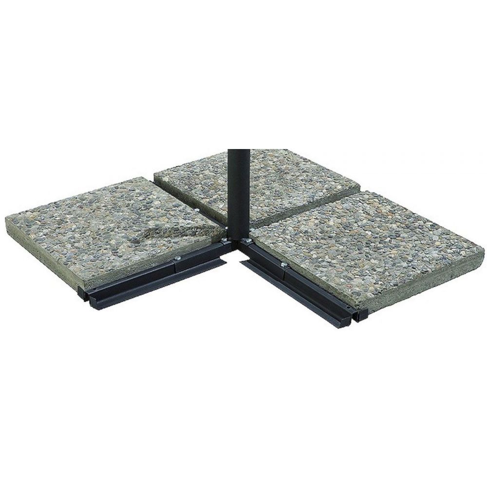 Parasol déporté Pagode Ø 300 cm gris - 4