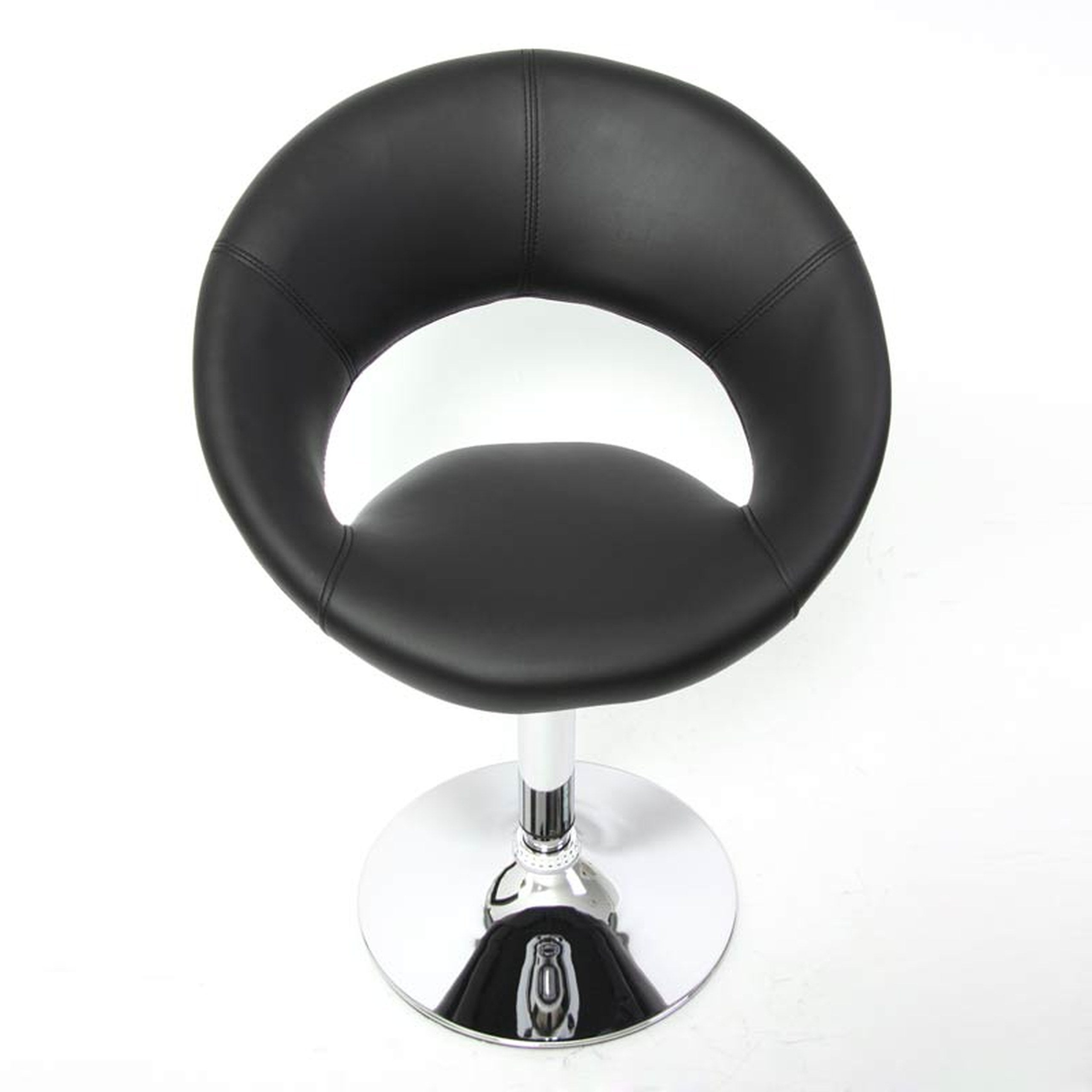 Set 6x sedie Palermo design sala pranzo girevole lounge elegante ecopelle 50x60x82cm nero - 5